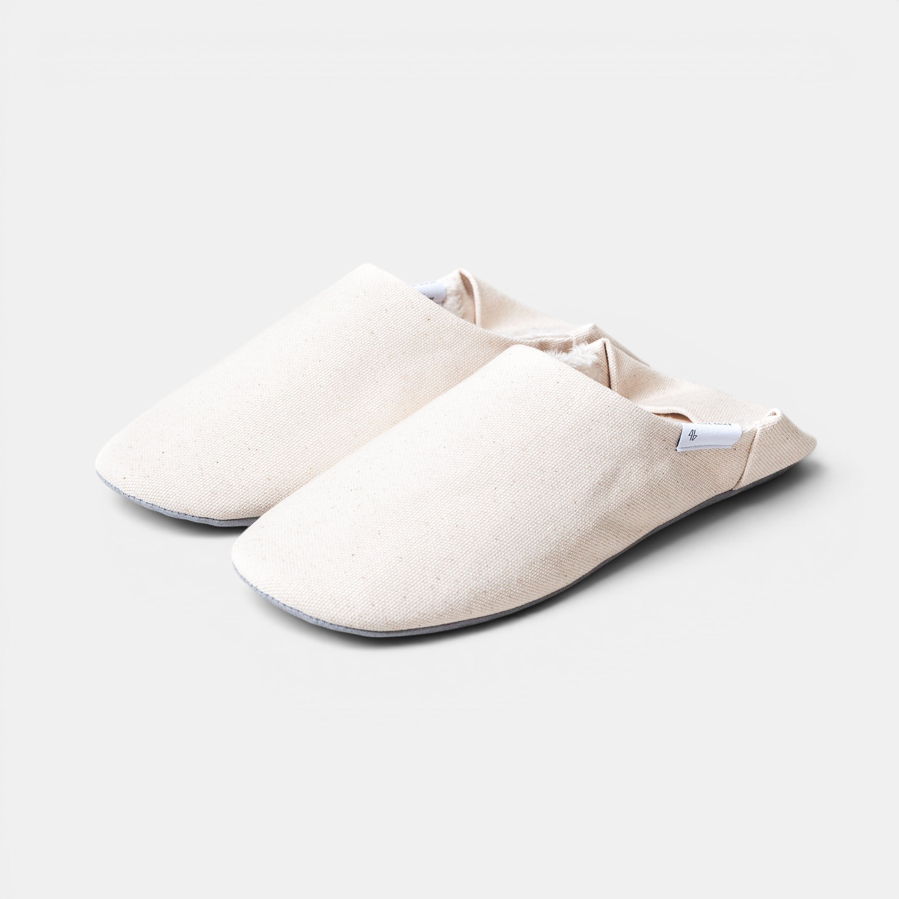 ABE Canvas Home Shoes - Lined Natural