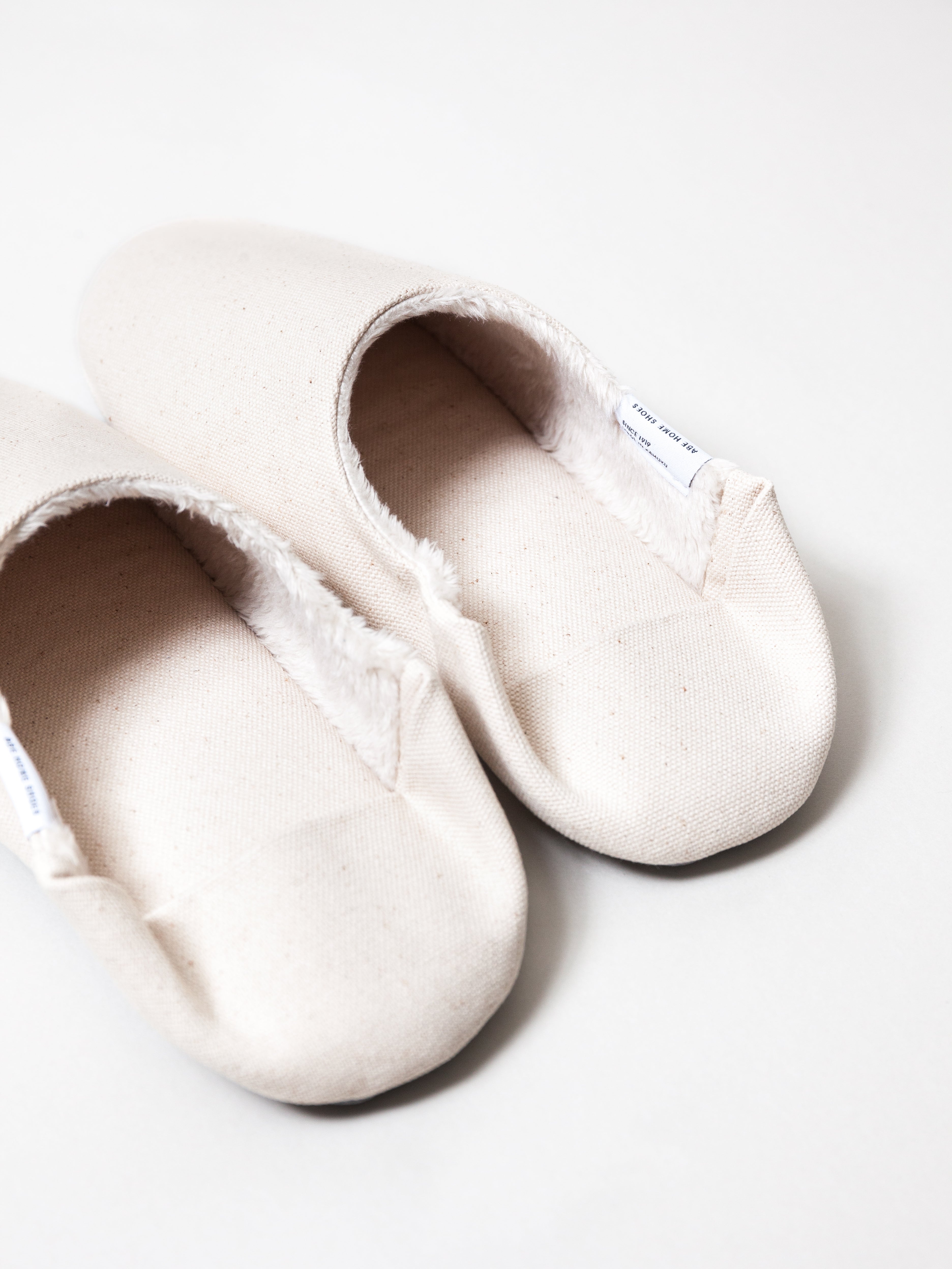 ABE Canvas Home Shoes - Lined Natural
