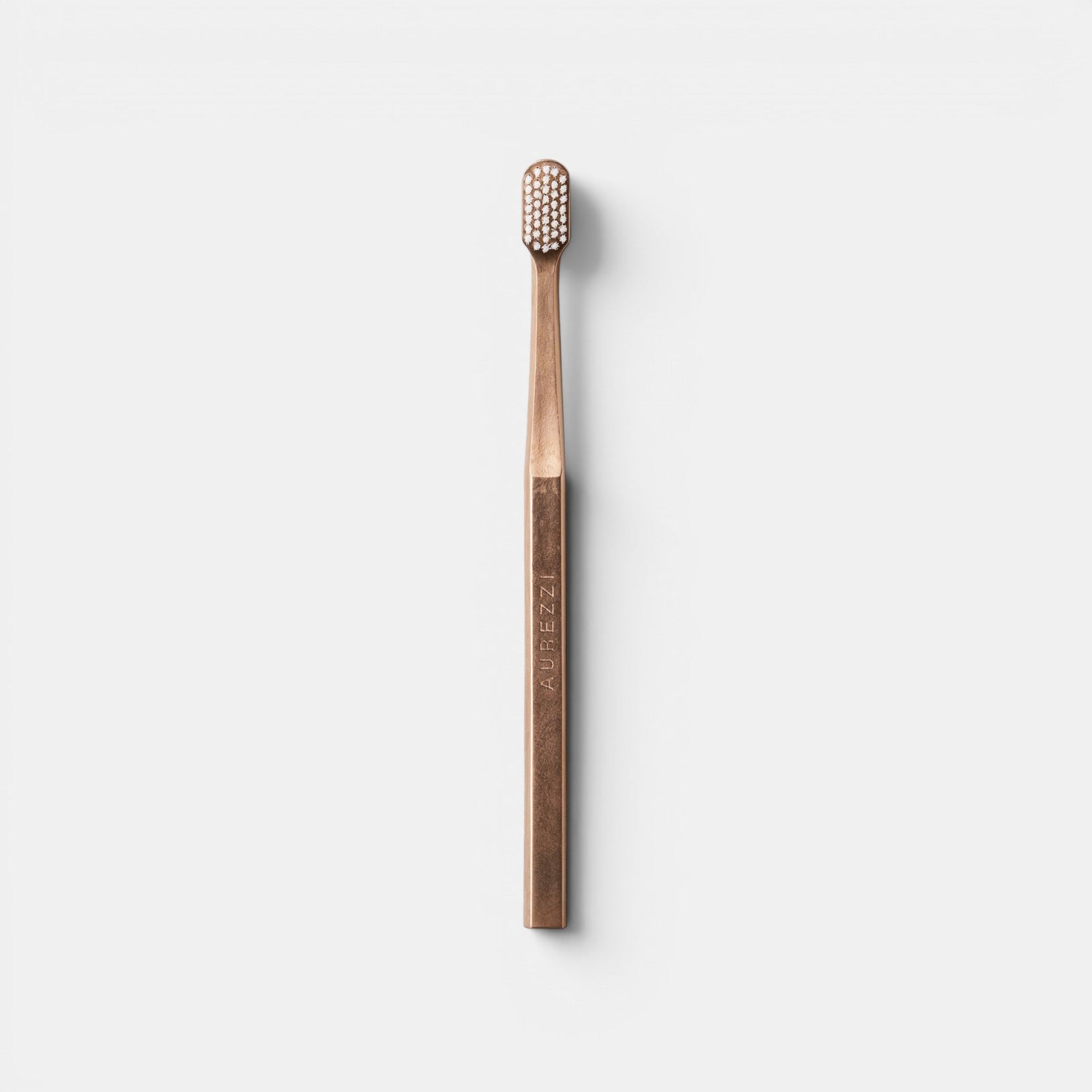 18K Rose Gold Plated White Bristles Toothbrush