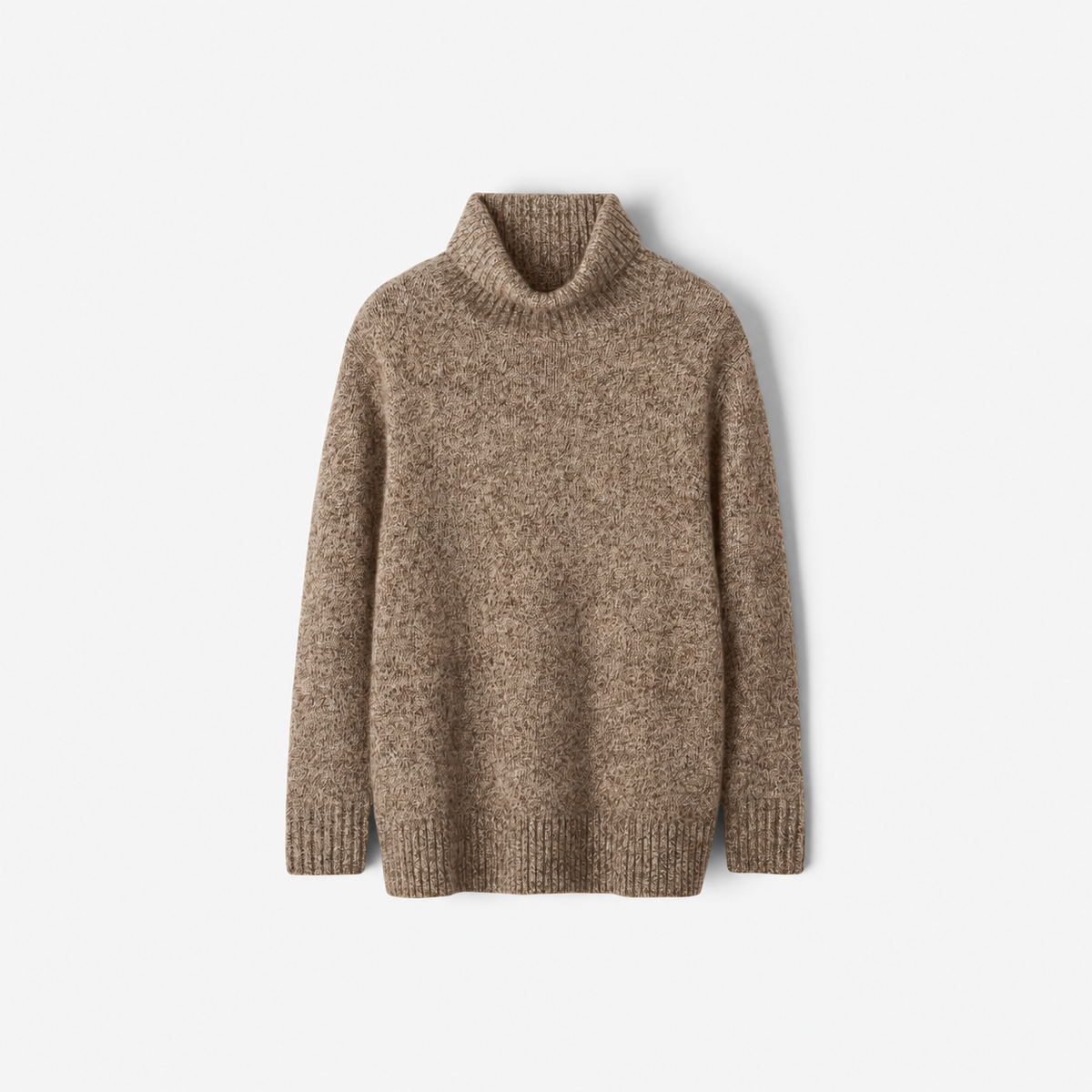 Marled Relaxed Fit Turtleneck