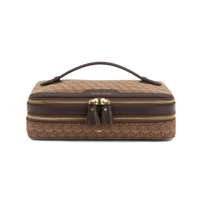 Pack Away In Dark Earth Beige AH Jacquard