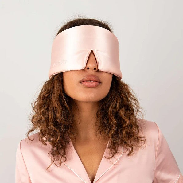Silk Sleep Eye Mask Sunset Pink