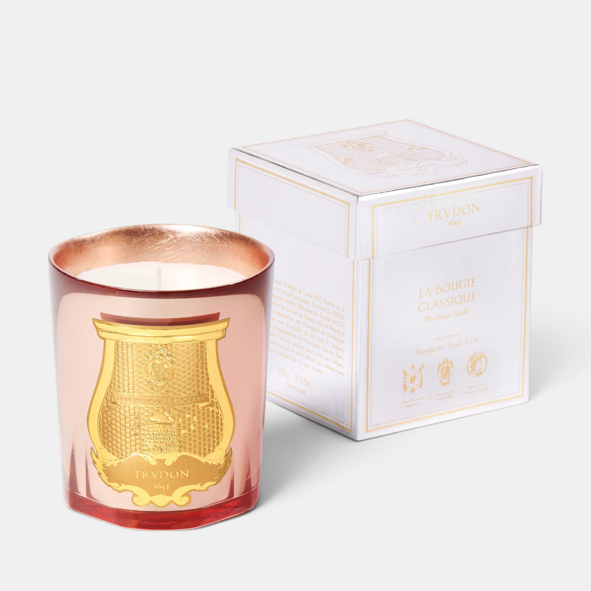Shop Rescue Spa Trudon Nazareth scented candle in a copper mirror-effect glass with gold emblem and matching box