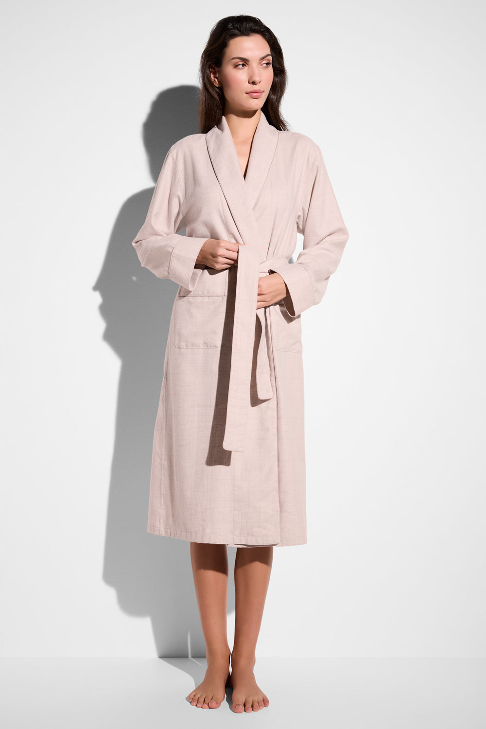 Robe Long Pink Check