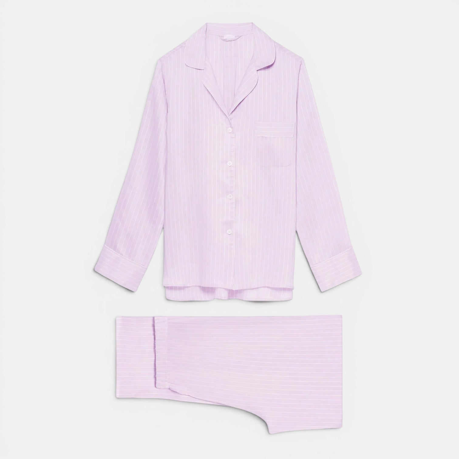 Pyjama Long Set Lilac Stripes