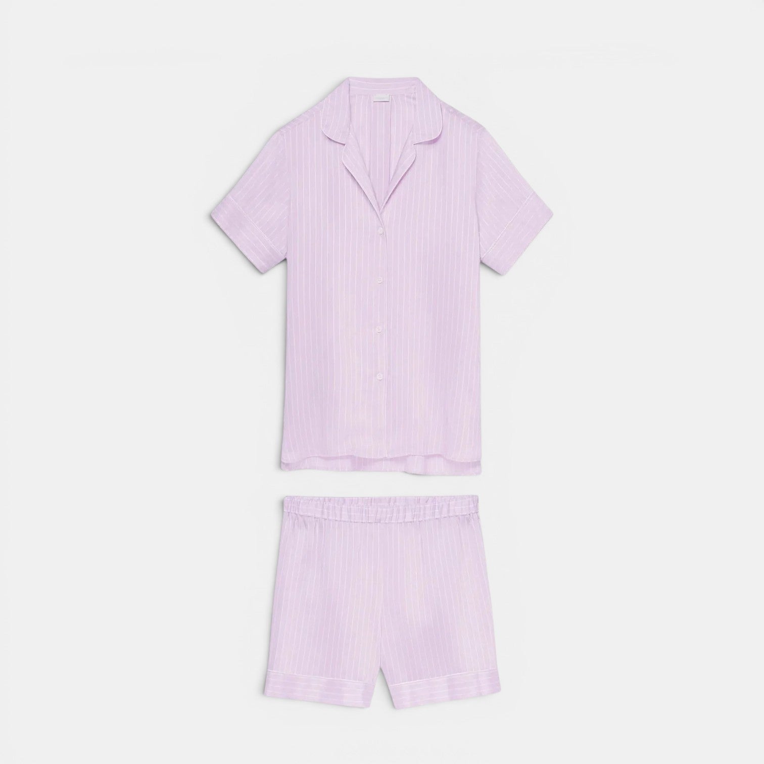 Pyjama Short Set Lilac Stripes