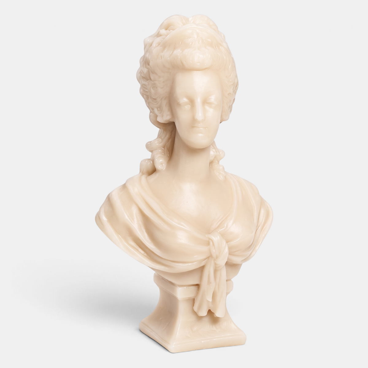 Shop Rescue Spa stone bust of Marie Antoinette featuring an elegant crown and draped fabric detail