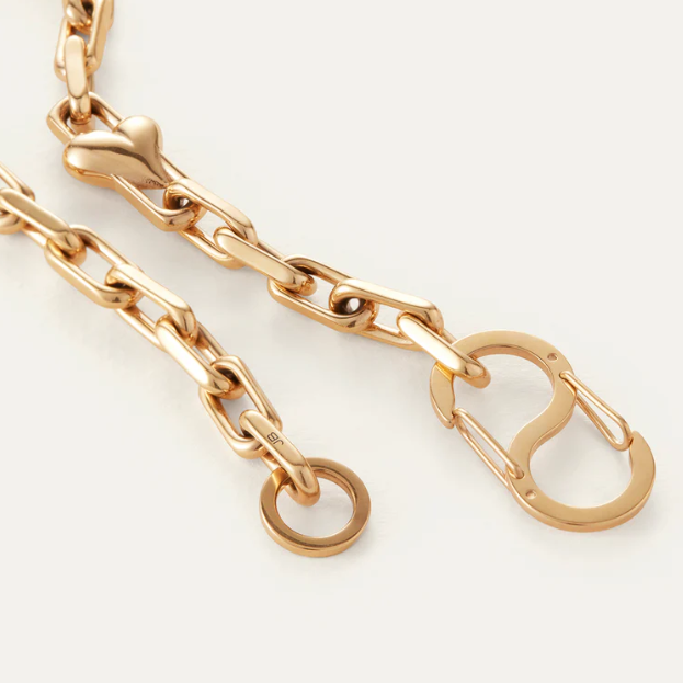 Art Heart Chain Necklace Gold