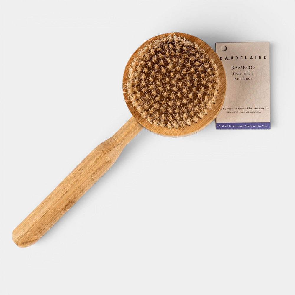 Bamboo Short-Handle Bath Brush