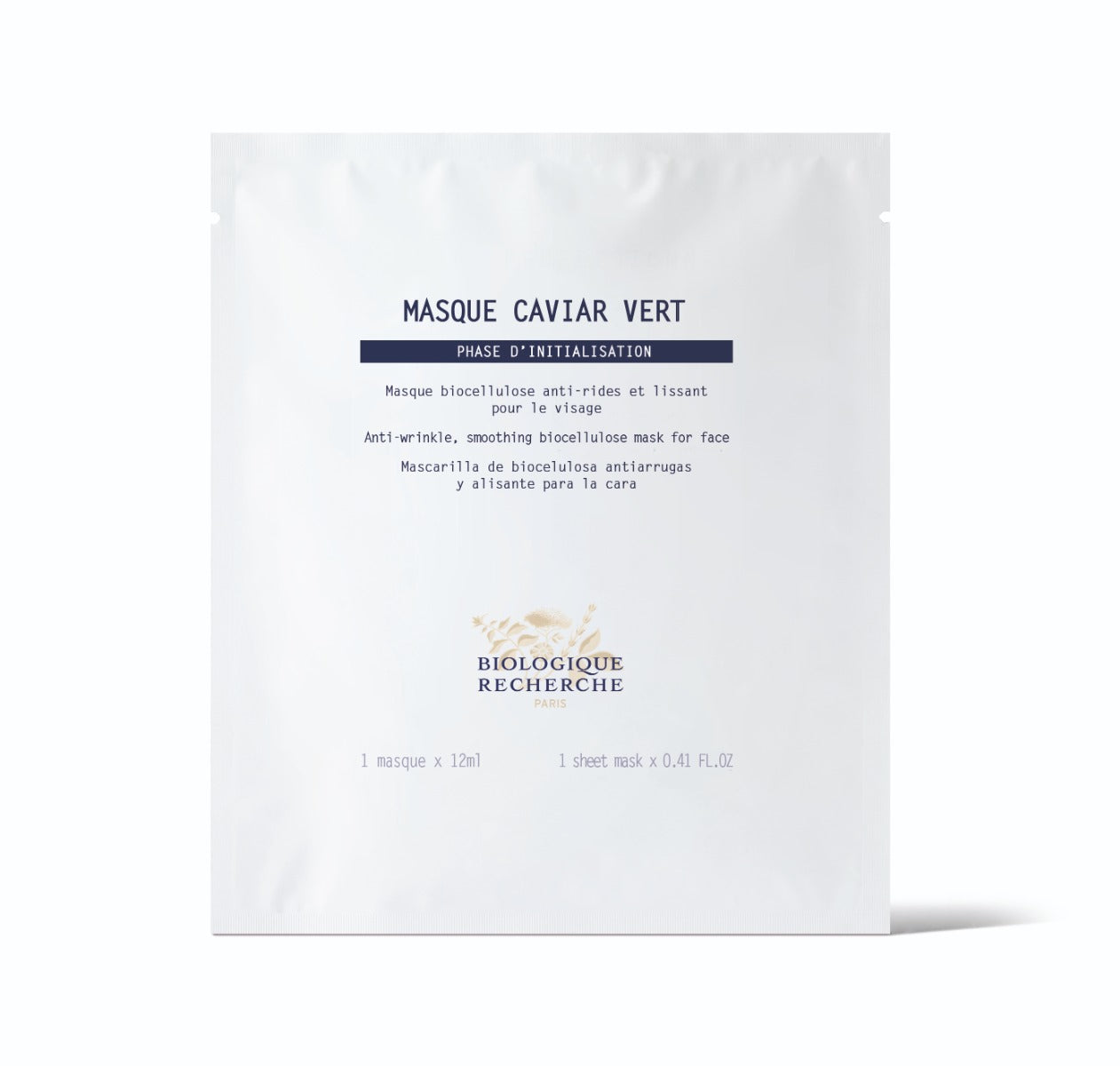 Masque Caviar Vert on white backround. Anti-Wrinkle, Smoothing & Tightening Face Mask