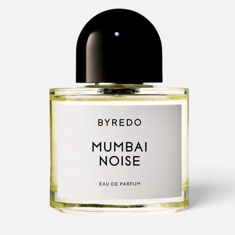 Shop Rescue Spa Byredo Mumbai Noise Eau De Parfum in a clear glass bottle with a black rounded cap.