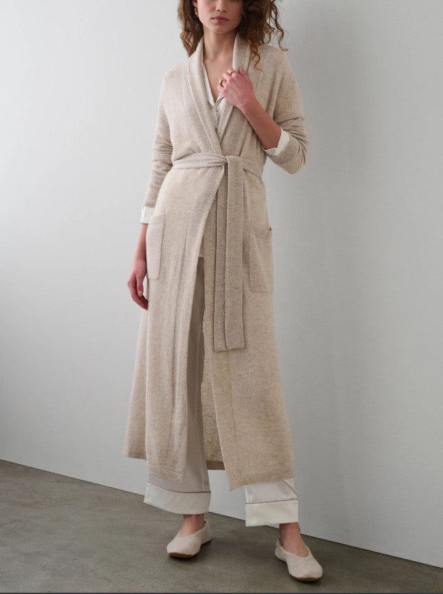Cashmere Long Robe Sandwisp Heather