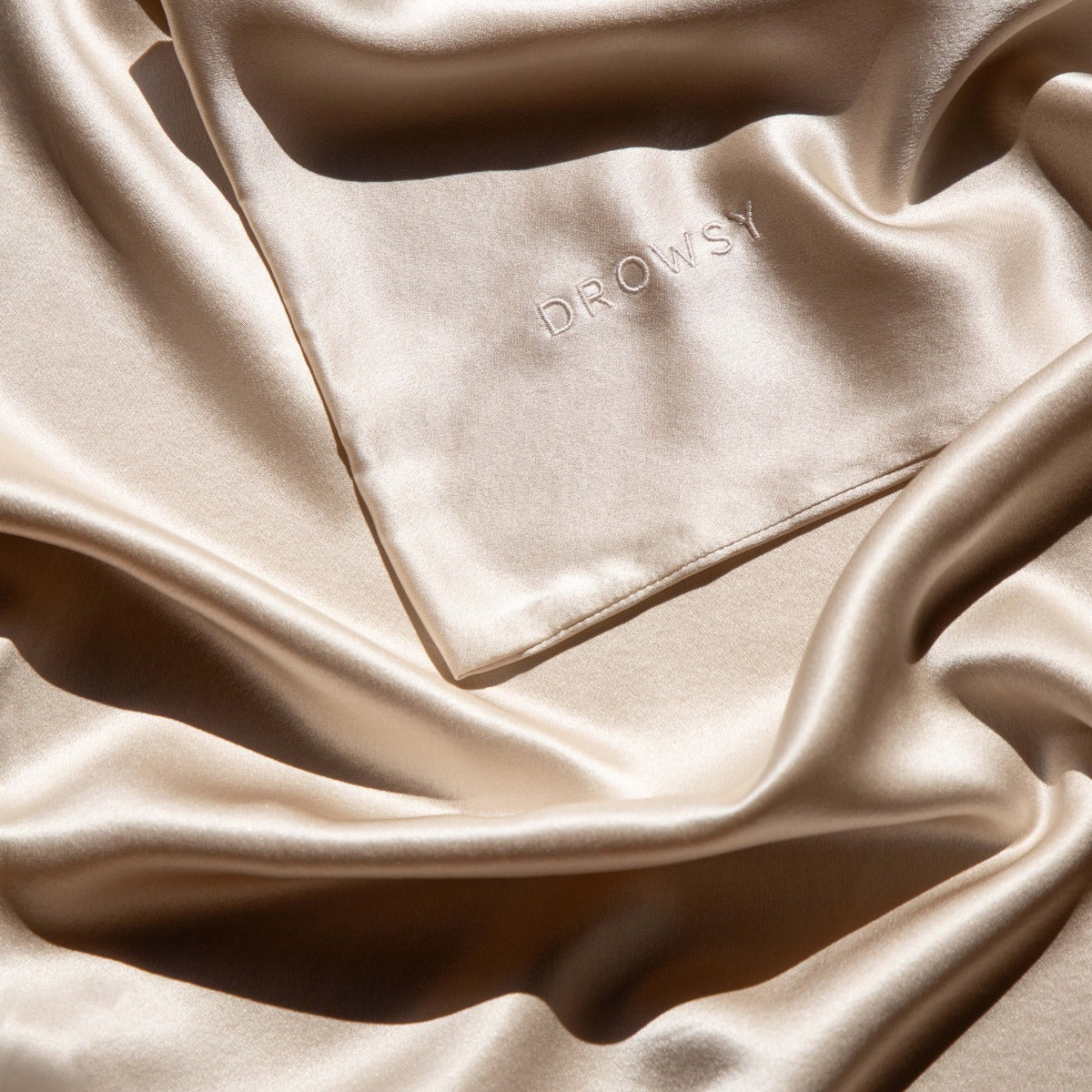 Dusty Gold Queen-Sized Silk Pillowcase