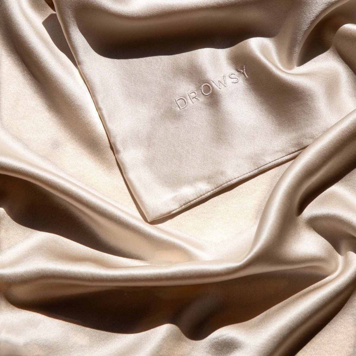 Dusty Gold Queen-Sized Silk Pillowcase