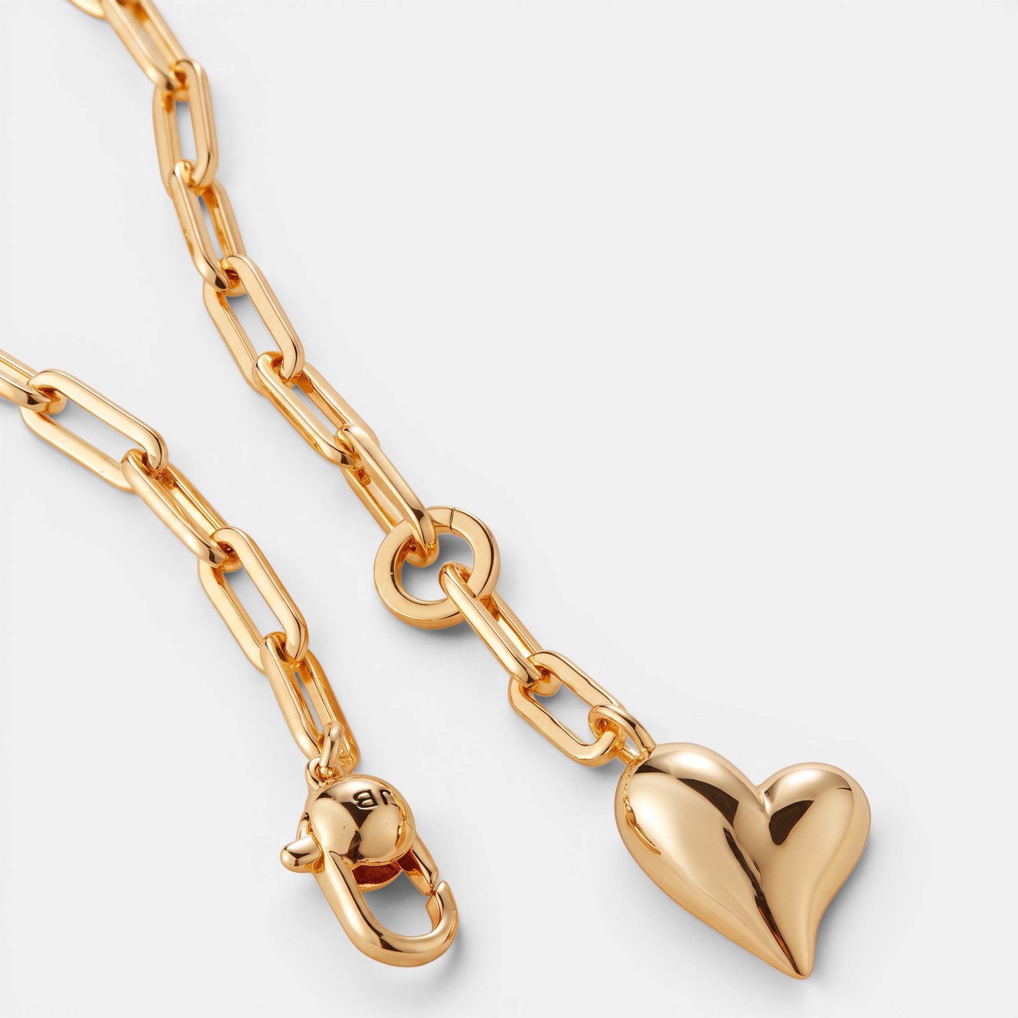 Puffy Heart Necklace Gold