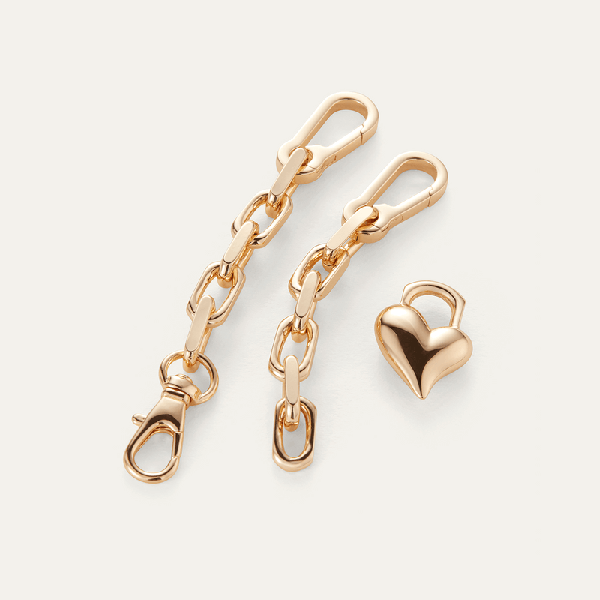 Padlock Heart Chain Bracelet Gold