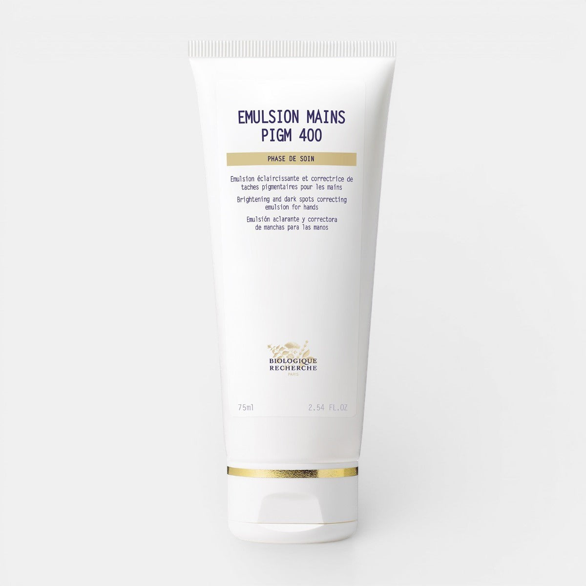 White tube of Emulsion Mains PGM 400 on a white background