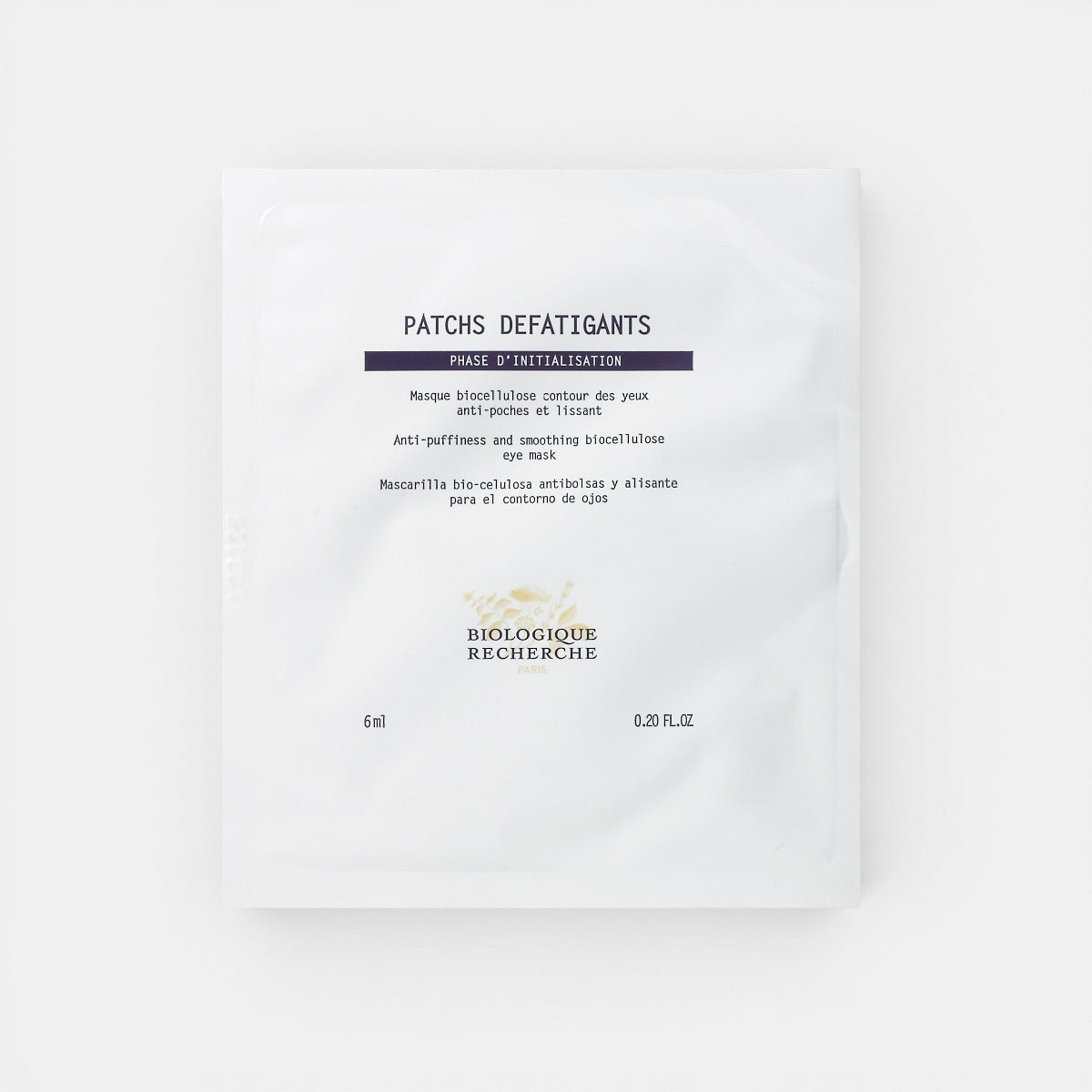 Biologique Recherche Patchs Défatigants – biocellulose under-eye patches for puffiness, dark circles, and wrinkles.