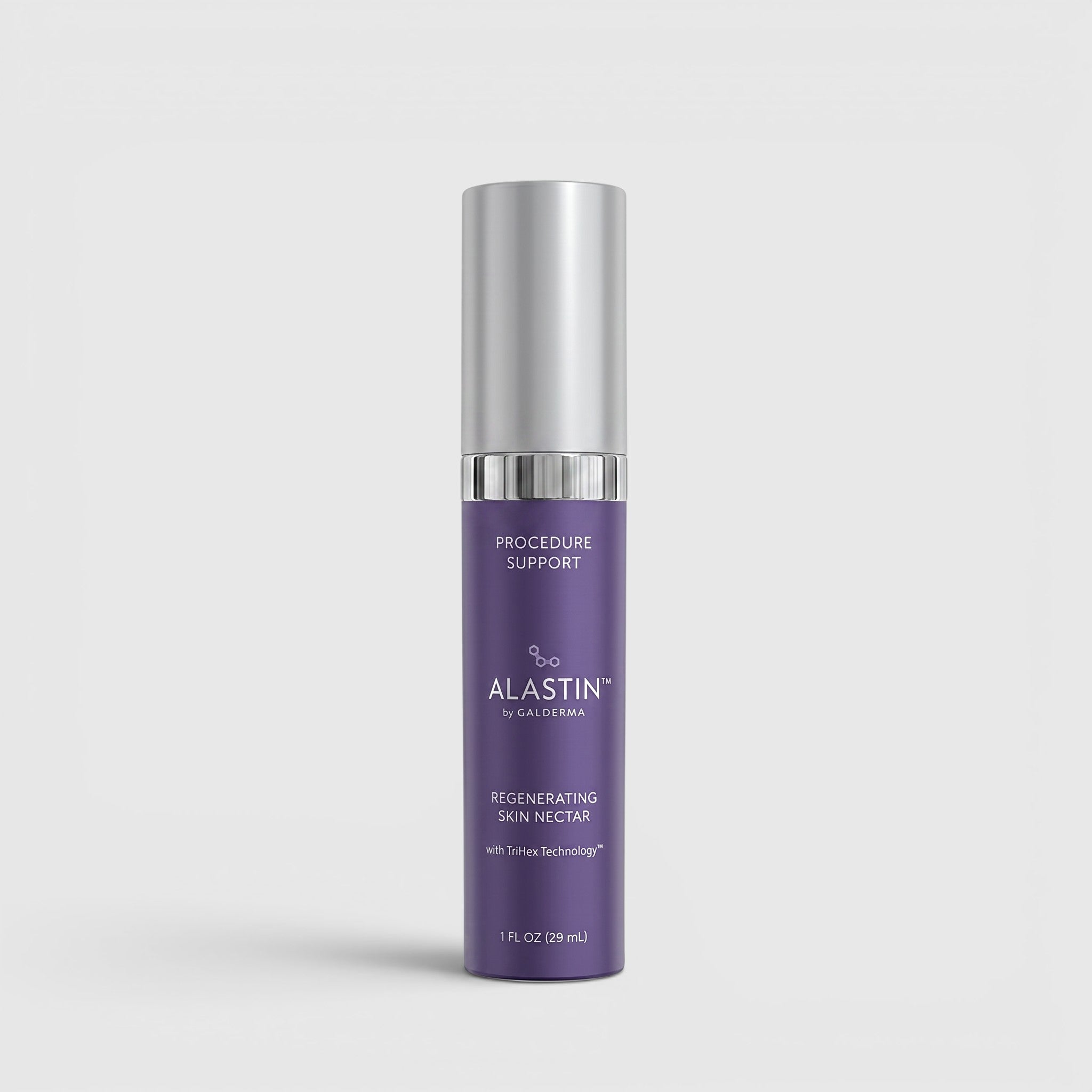 Shop Rescue Spa Alastin Regenerating Skin Nectar in a purple 29ml pump bottle for post-cosmetic treatment recovery.