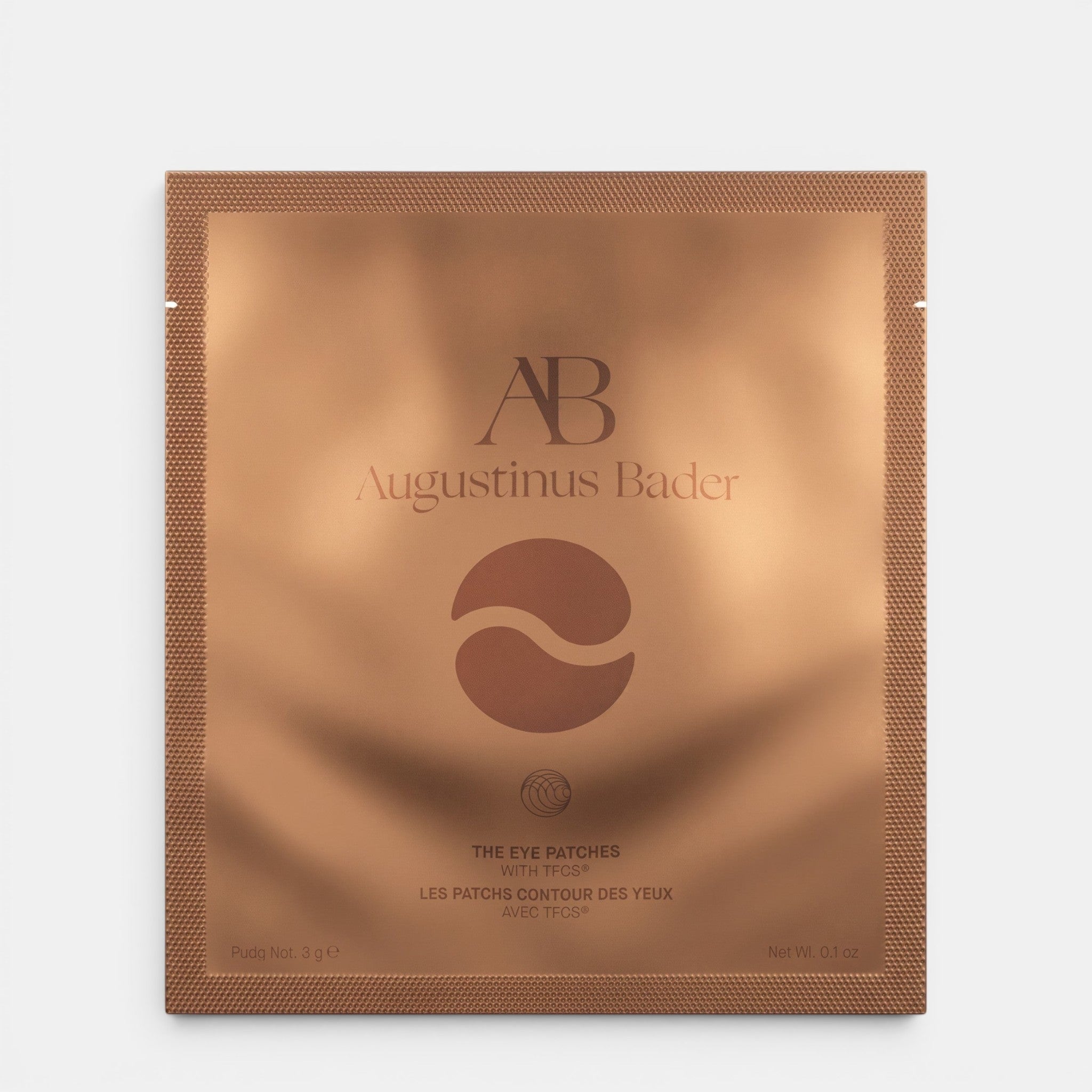 Shop Rescue Spa Augustinus Bader hydrogel eye patch single sachet in metallic bronze packaging