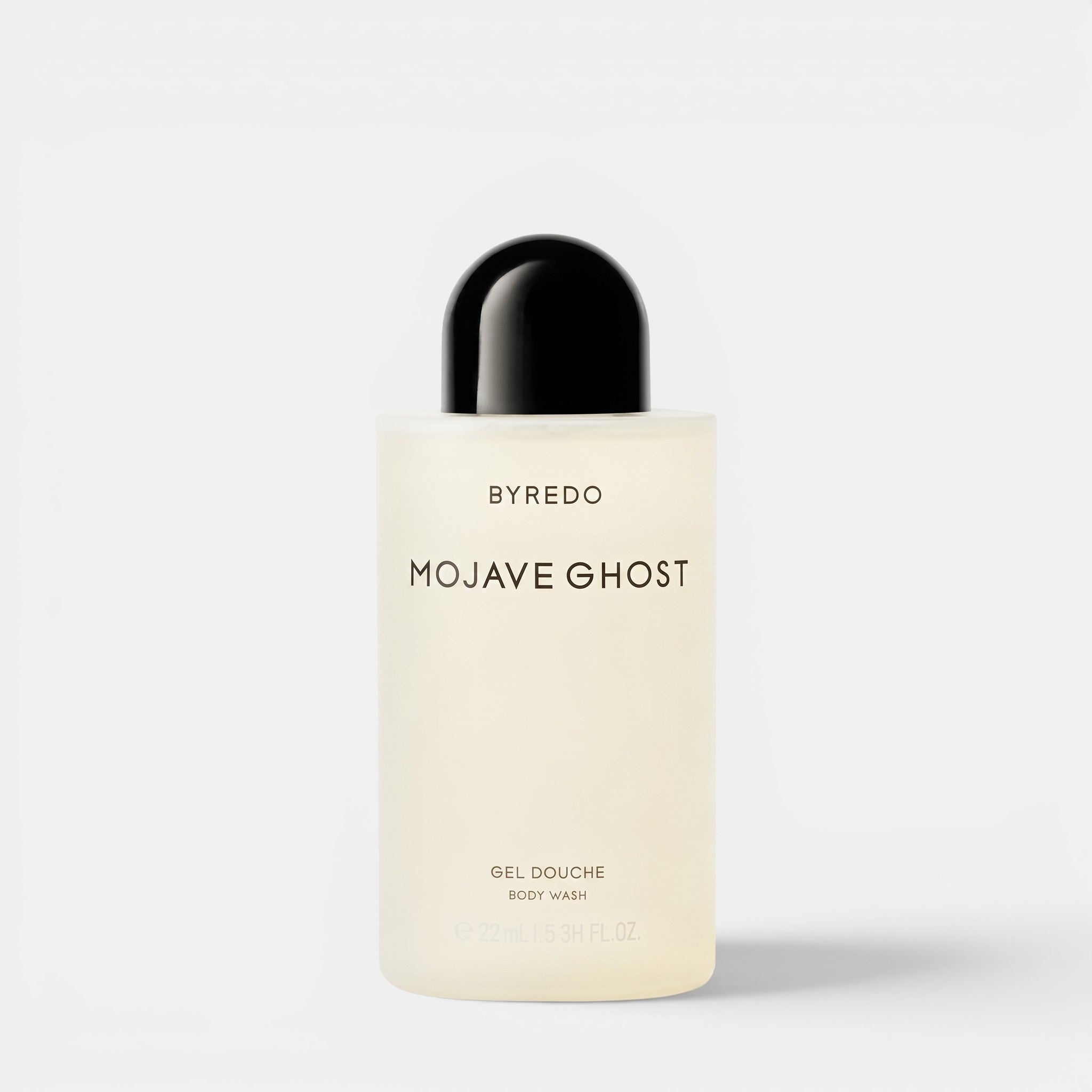 Shop Rescue Spa Byredo Mojave Ghost body wash in a minimalist frosted bottle with a black cap