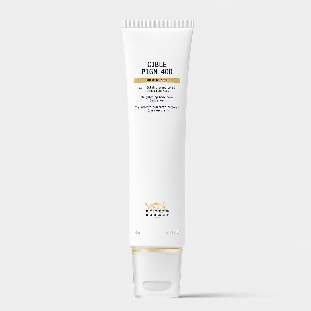 Shop Rescue Spa Cible Pigm 400 brightening body treatment tube for targeting dark spots and evening skin tone.