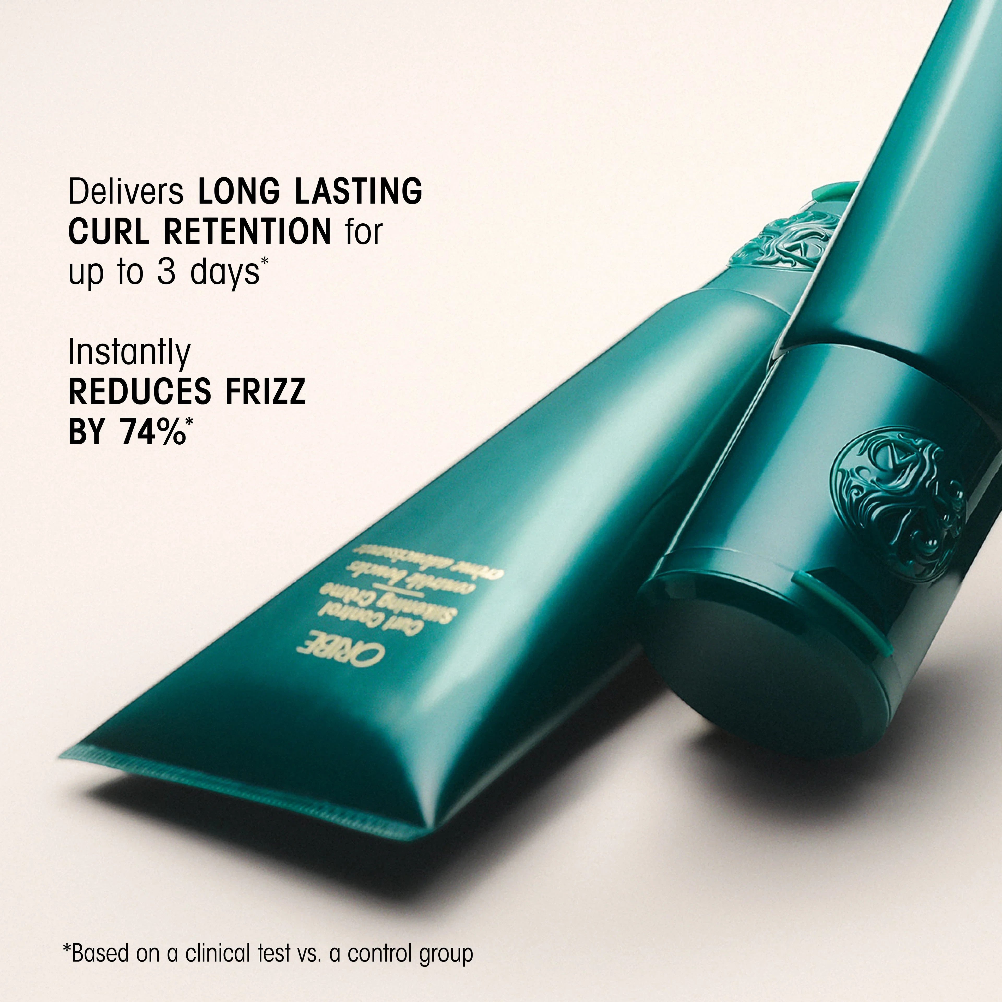 Shop Rescue Spa Curl Control Silkening Creme in teal packaging, reduces frizz and defines curls.