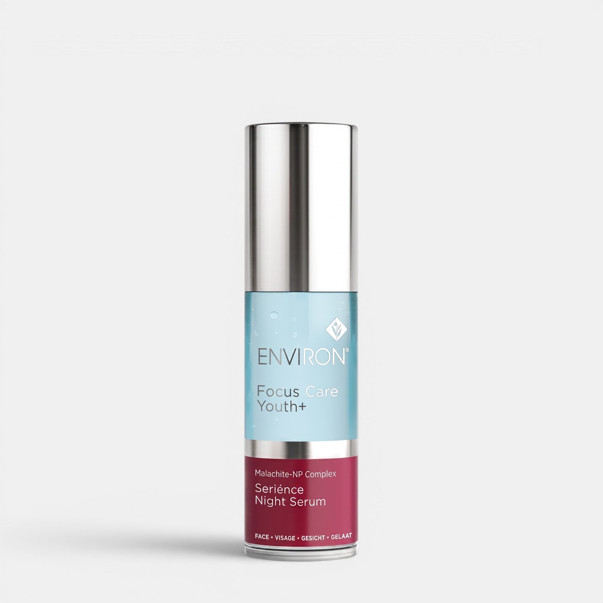 Shop Rescue Spa Environ Serience Night Serum with Malachite-NP Complex in a 30ml pump bottle for anti-aging.