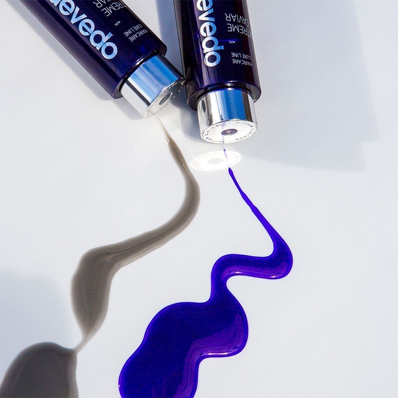 Shop Rescue Spa Extreme Caviar shampoo bottles with purple and grey liquid textures for blonde and silver hair