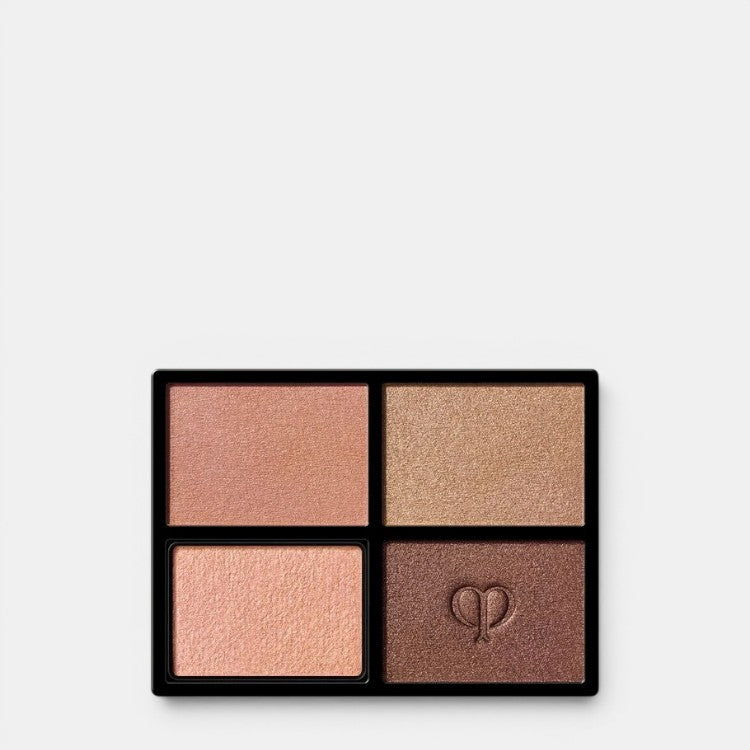 Shop Rescue Spa Eye Color Quad Refill in warm neutral shades: rose gold, champagne, peach, and deep brown with subtle shimmer.