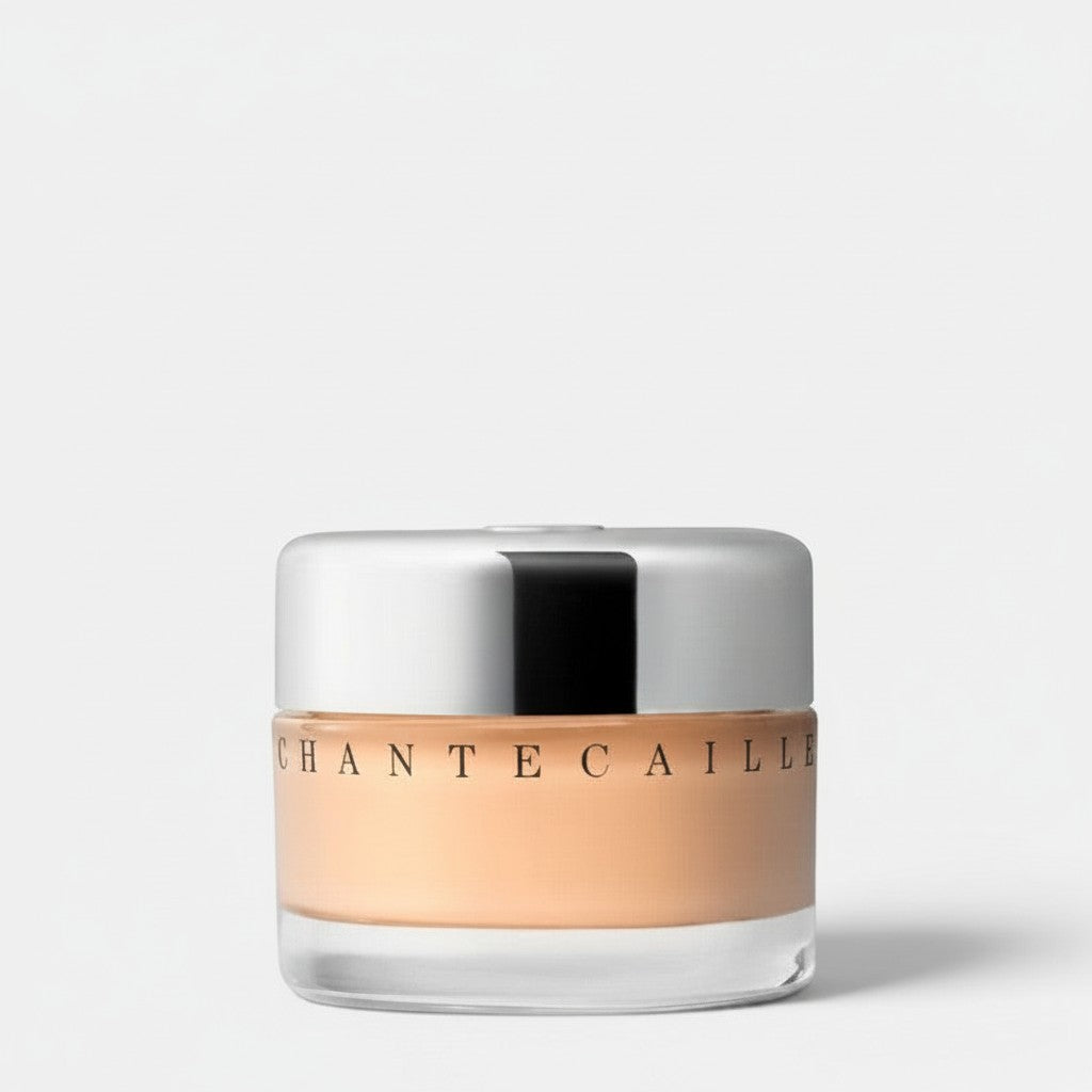 Shop Rescue Spa Chantecaille Future Skin Gel Foundation in a light-medium shade with a silver lid.