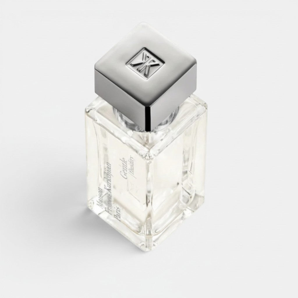Shop Rescue Spa Maison Francis Kurkdjian Gentle Fluidity Silver Eau De Parfum bottle with silver cap.