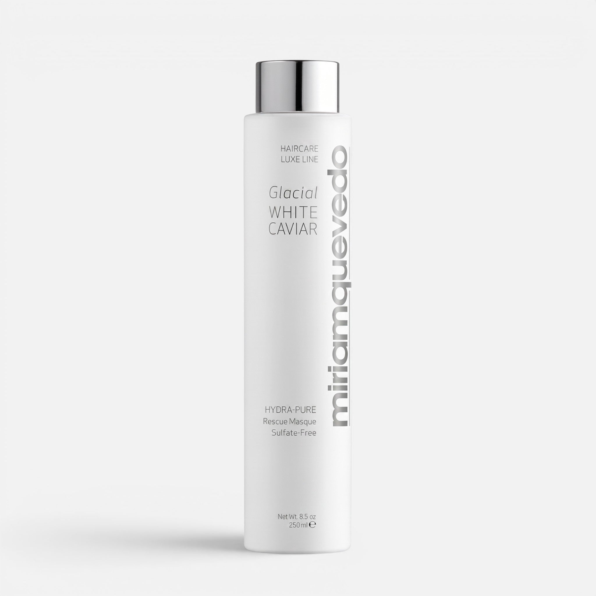 Shop Rescue Spa Glacial White Caviar Hydra-Pure Rescue Masque in a sleek white 250mL bottle for dry, damaged hair.