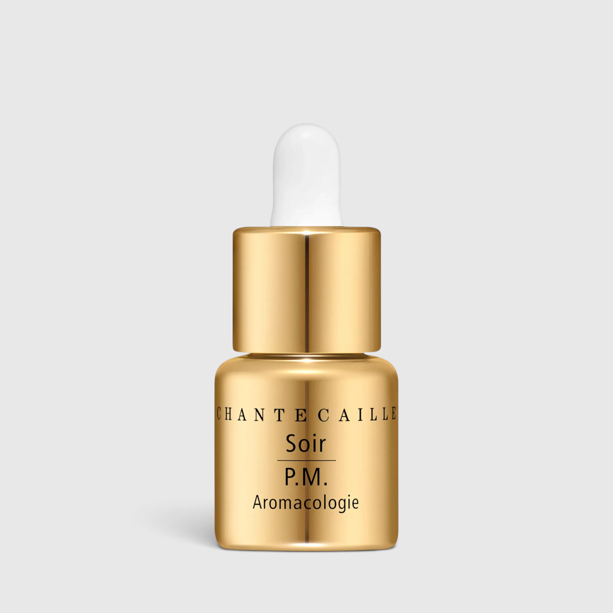 Shop Rescue Spa Chantecaille Gold Recovery Intense Concentrate P.M. nighttime serum in a gold dropper bottle.