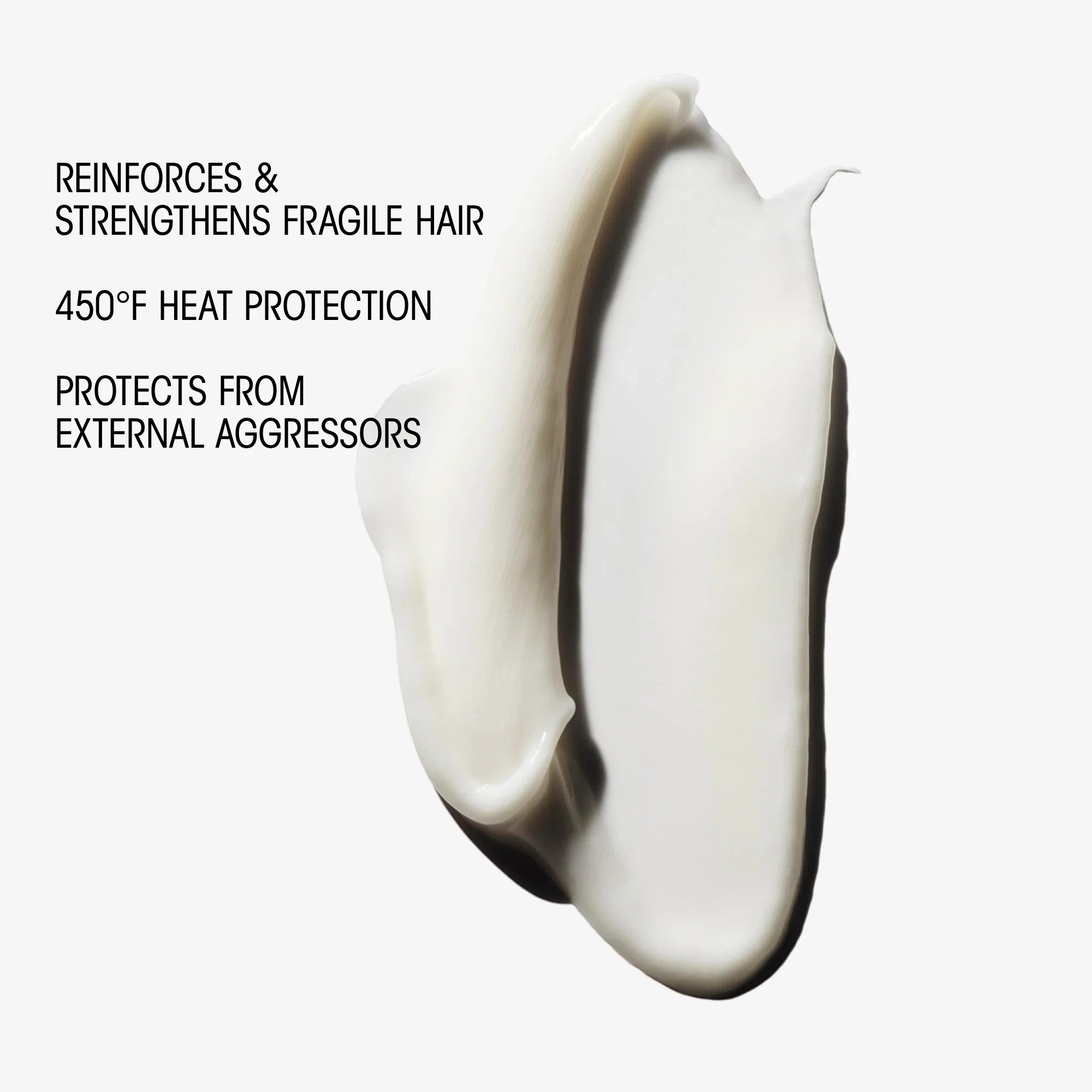Shop Rescue Spa Hair Alchemy fortifying treatment serum white cream texture swatch on a clean white background