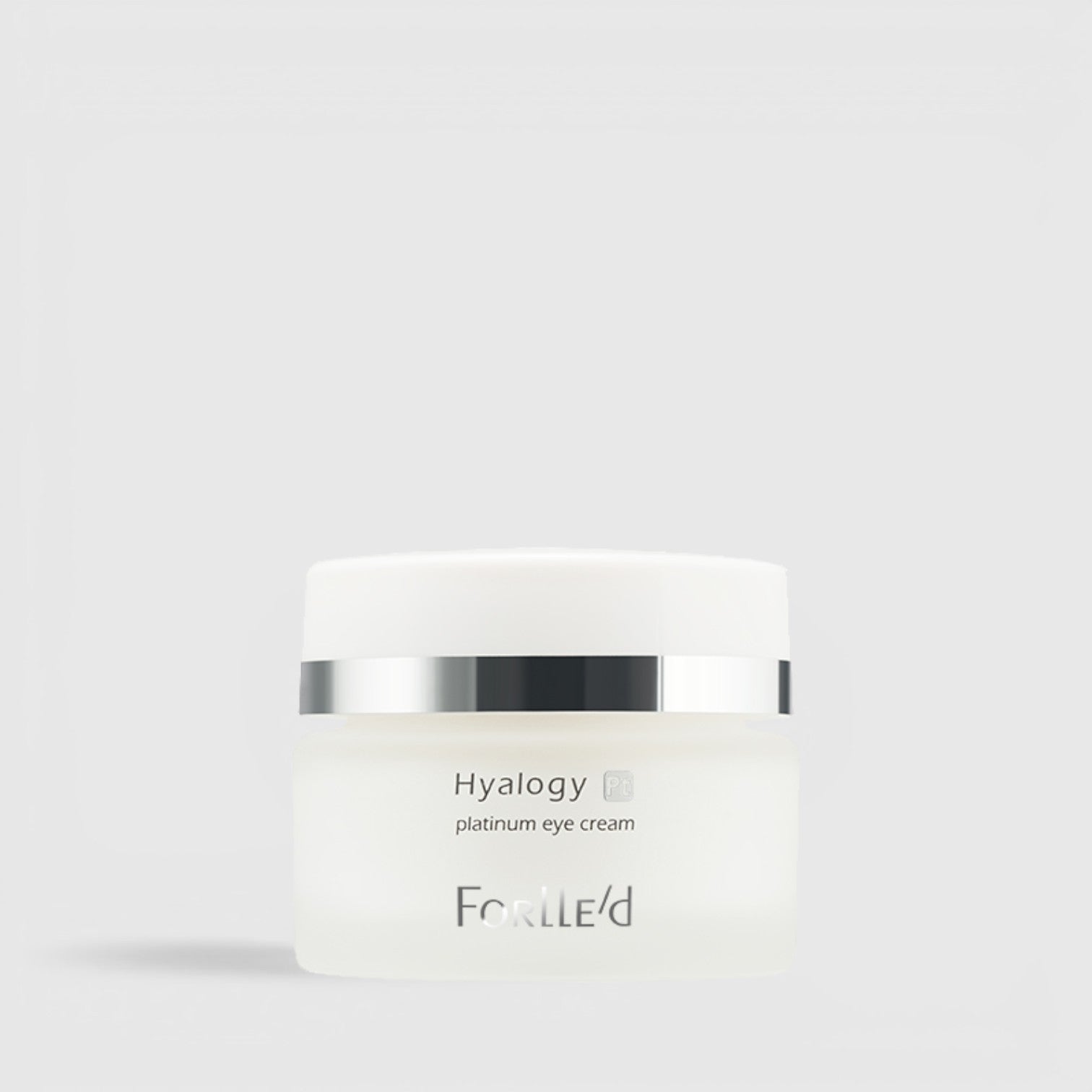 Shop Rescue Spa Hyalogy Platinum Eye Cream in a white jar for brightening and smoothing the delicate eye area.