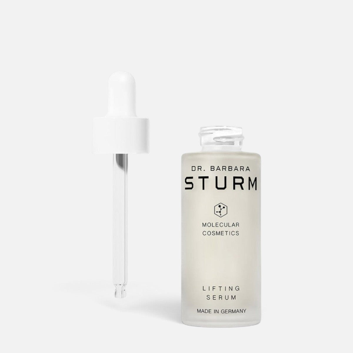 Shop Rescue Spa Dr. Barbara Sturm Lifting Serum in a frosted glass bottle with a white dropper applicator