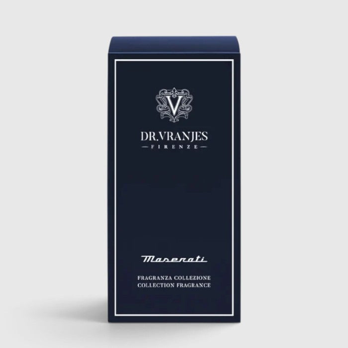Shop Rescue Spa Maserati room diffuser box in dark blue with white branding and Dr. Vranjes Firenze logo