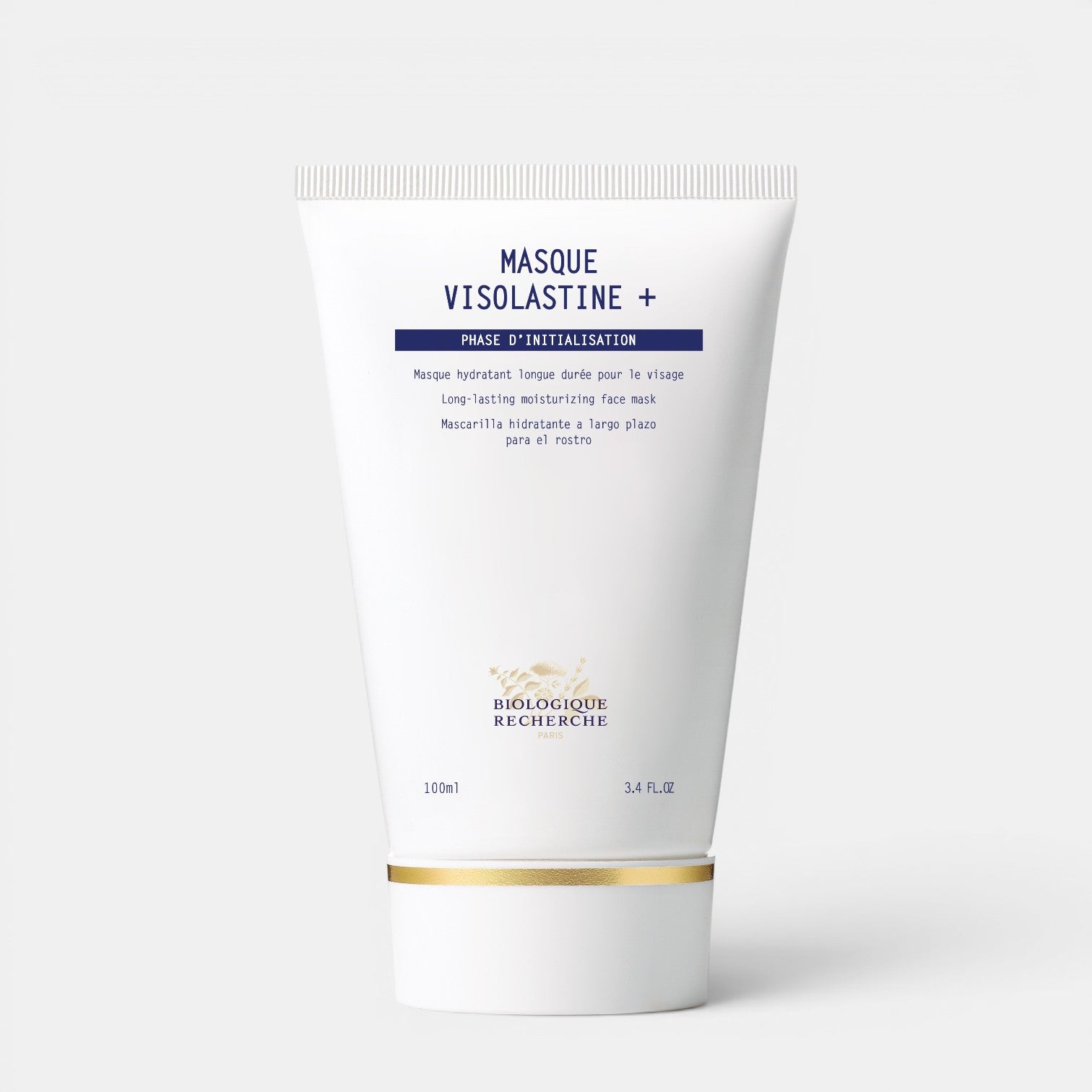 Shop Rescue Spa Biologique Recherche Masque Visolastine+ hydrating face mask in a white 100ml squeeze tube.