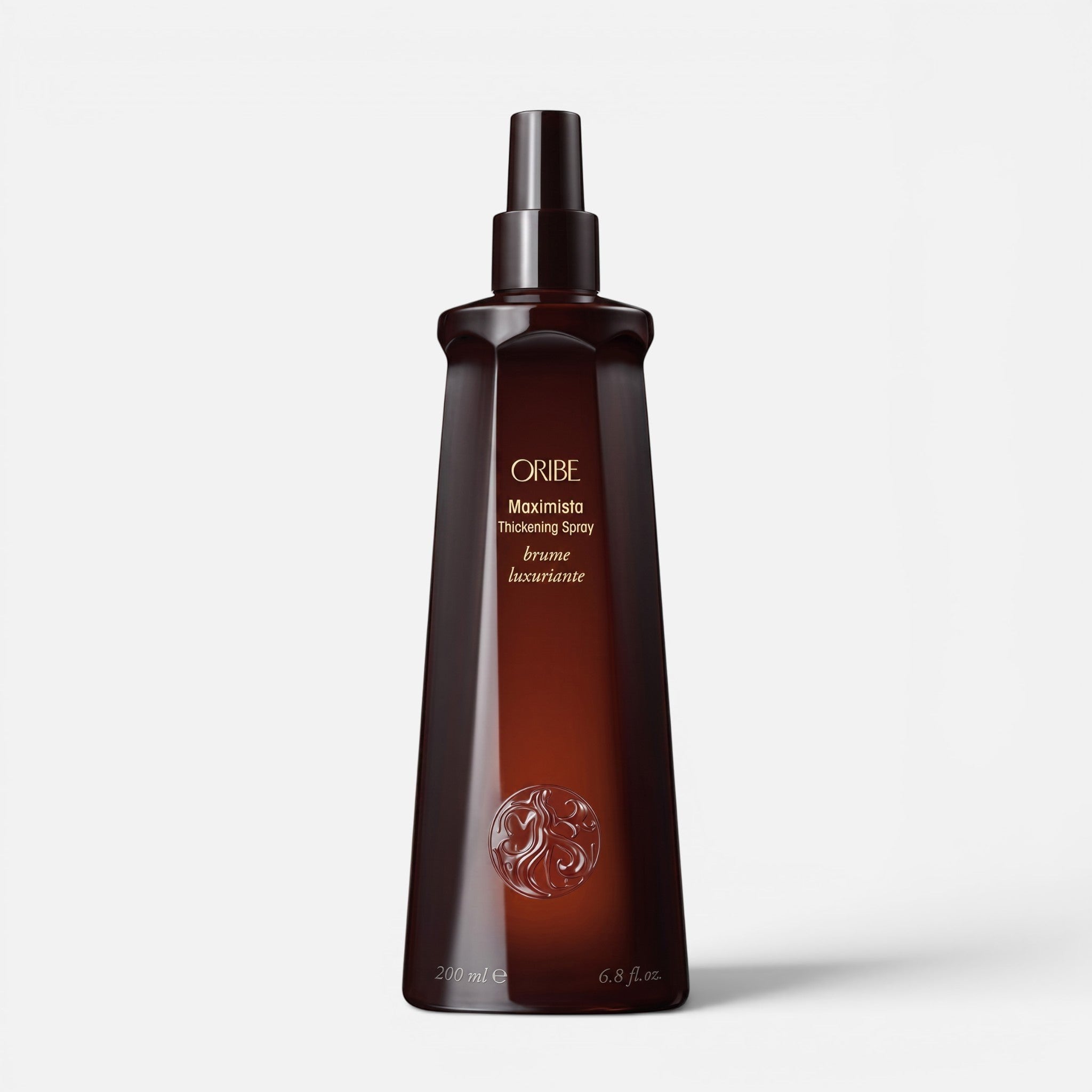 Shop Rescue Spa Oribe Maximista Thickening Spray in a dark brown 200ml bottle for hair volume and thermal protection.