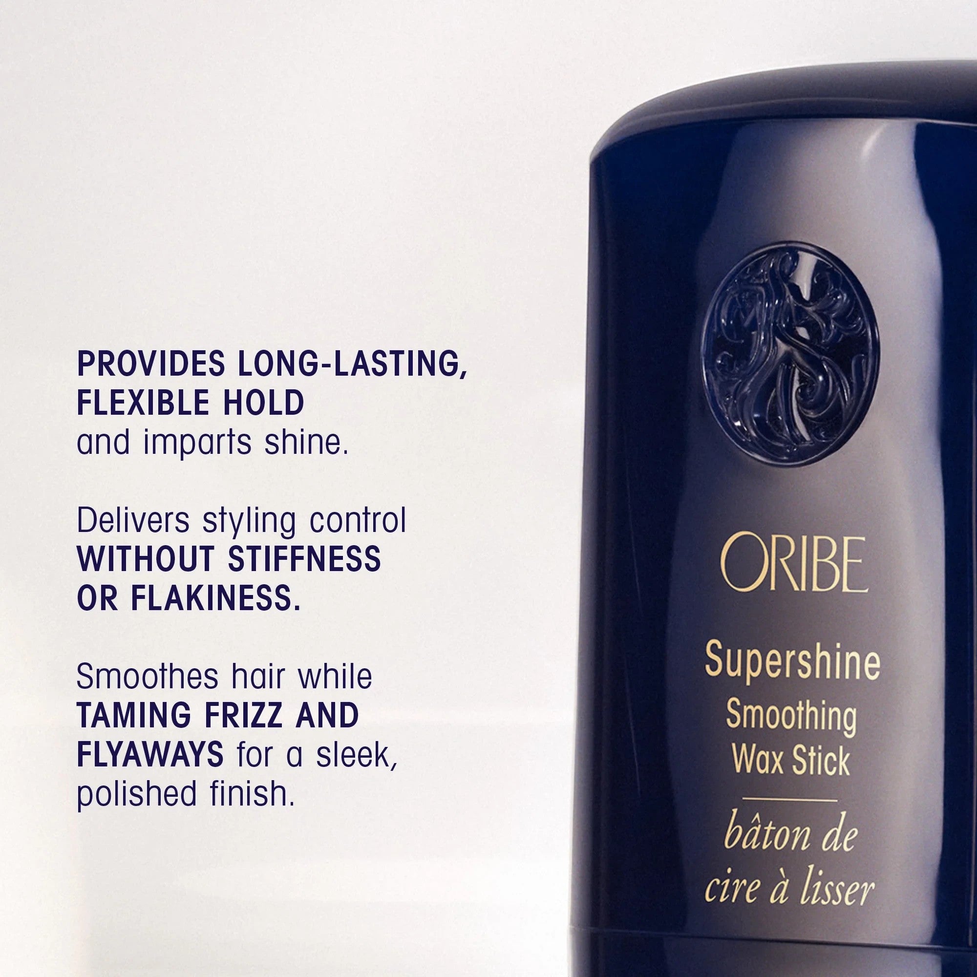 Shop Rescue Spa Oribe Supershine Smoothing Wax Stick for taming frizz and flyaways, providing flexible hold and shine.