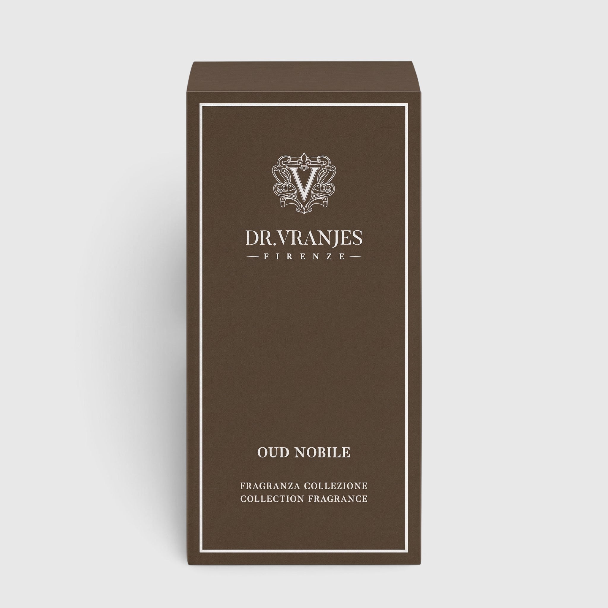 Shop Rescue Spa Dr. Vranjes Oud Nobile room diffuser brown box with elegant white logo and text