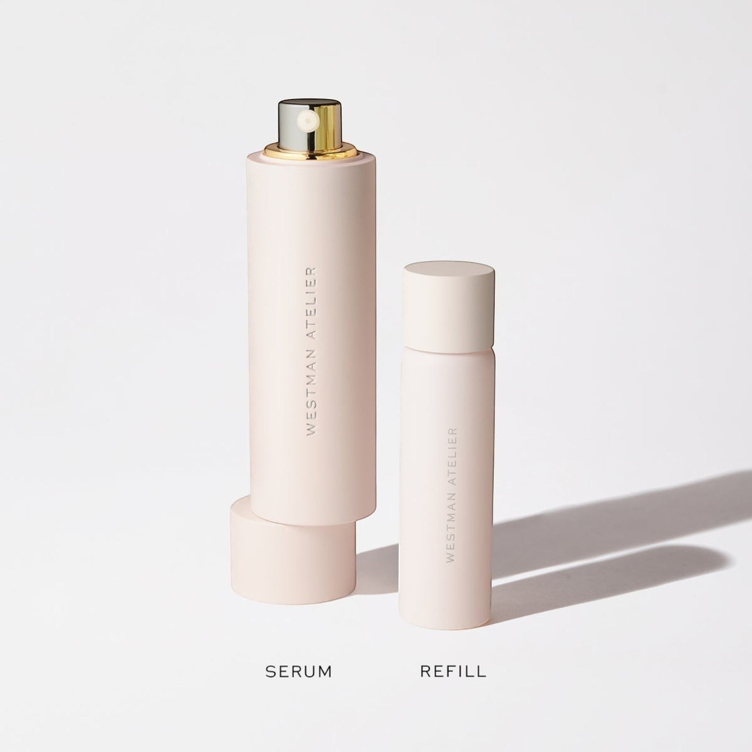 Shop Rescue Spa Skin Activator Serum bottle and refill in matte pale pink packaging with gold pump detail