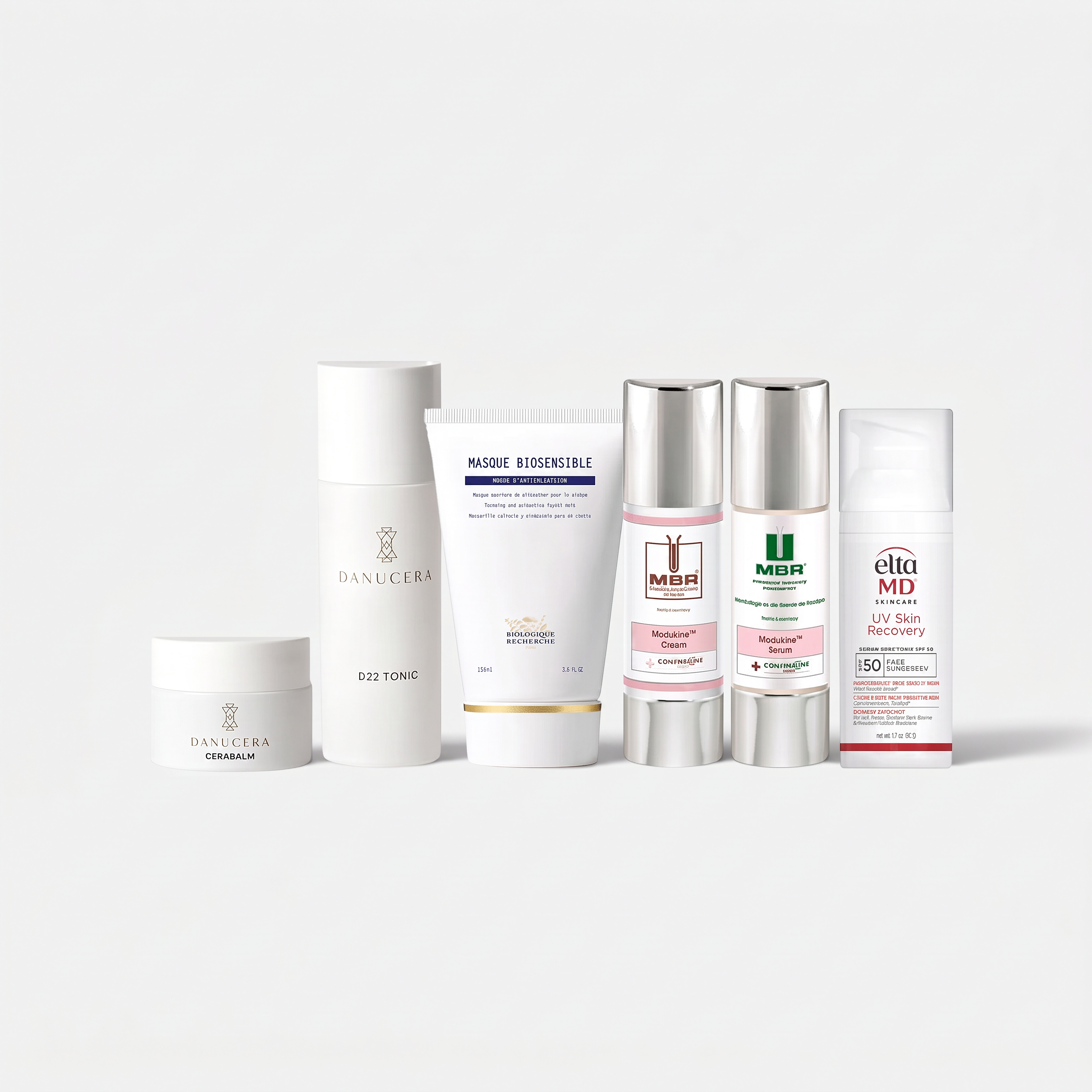 Shop Rescue Spa Comfort & Calm skincare collection featuring Danucera, Biologique Recherche, MBR, and EltaMD products.