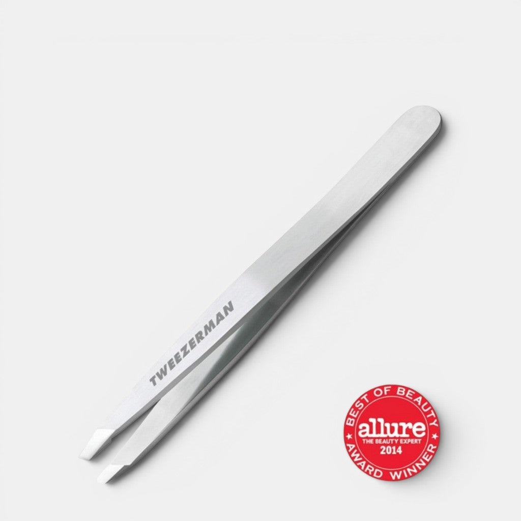 Shop Rescue Spa Slant Tweezer, stainless steel with hand-filed, perfectly aligned tips for expert brow shaping. Allure Best of Beauty winner.