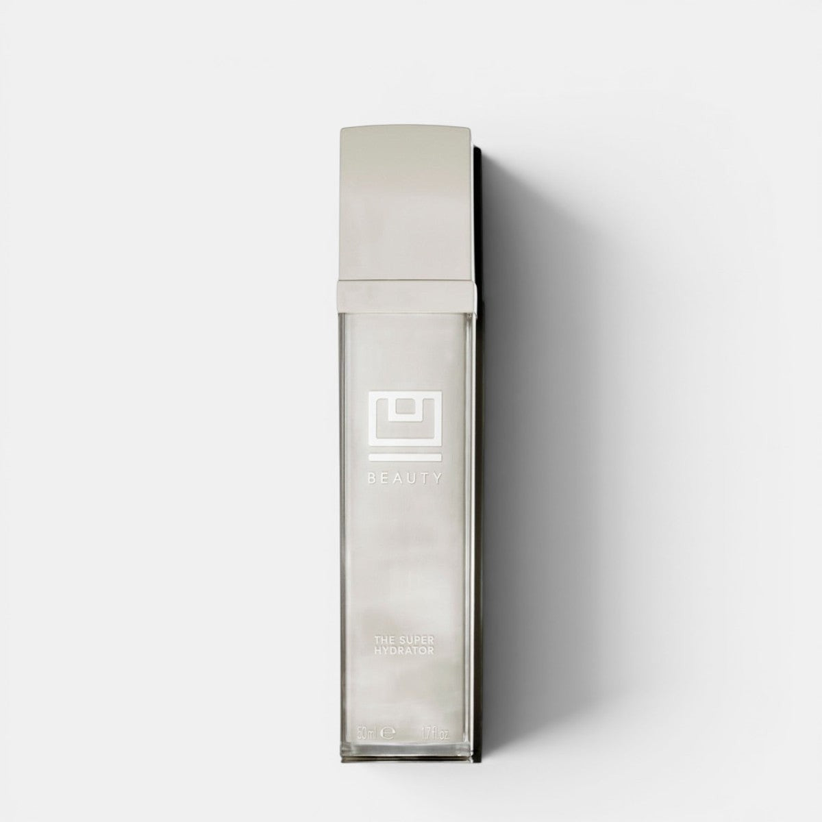 Shop Rescue Spa The SUPER Hydrator, a clear bottle with a silver cap, containing a white moisturizer.