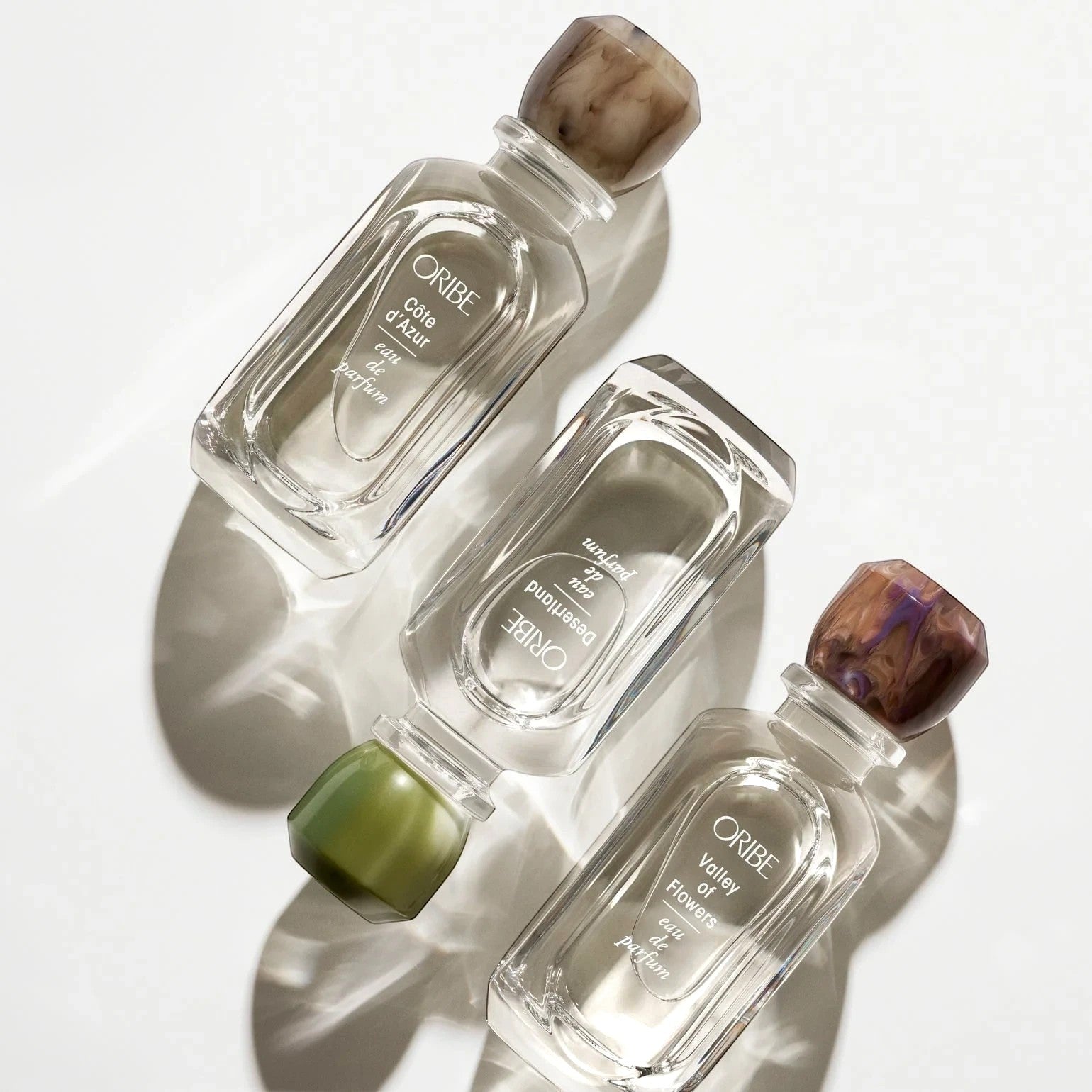 Shop Rescue Spa ORIBE Valley of Flowers Eau de Parfum with floral and amber notes in a clear glass bottle with decorative cap.
