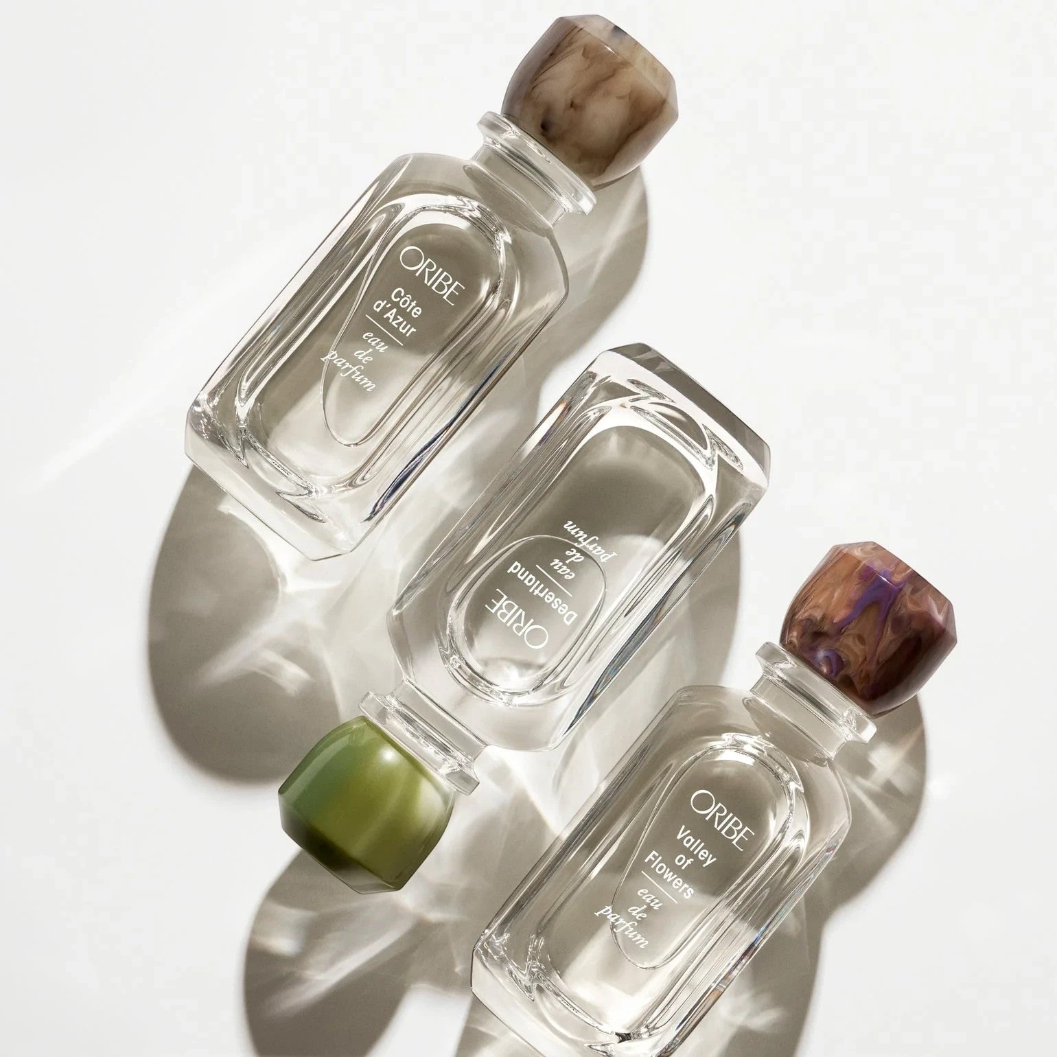 Shop Rescue Spa ORIBE Valley of Flowers Eau de Parfum with floral and amber notes in a clear glass bottle with decorative cap.