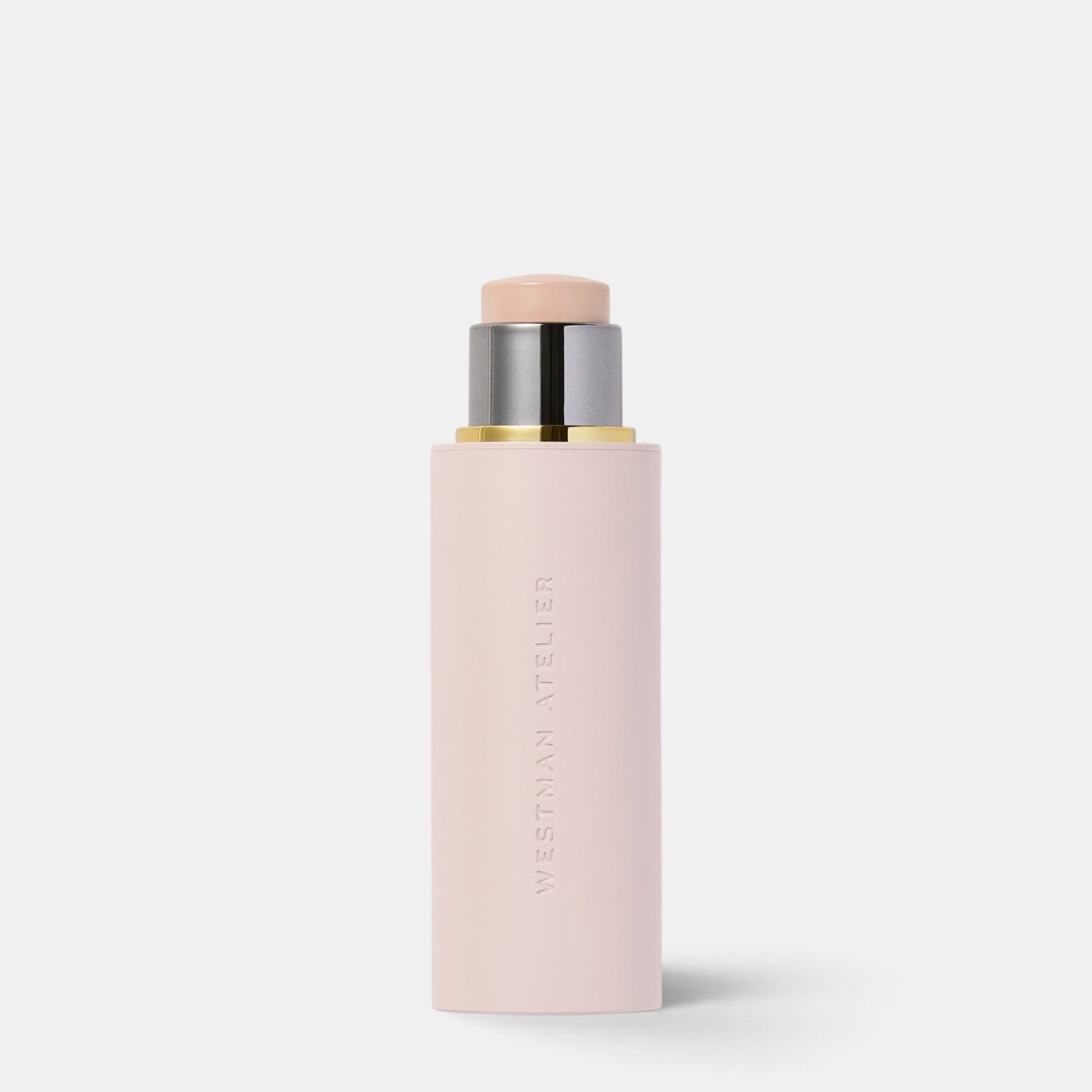 Shop Rescue Spa Vital Skin Foundation Stick in a sleek pale pink cylindrical tube with a metallic gold accent.