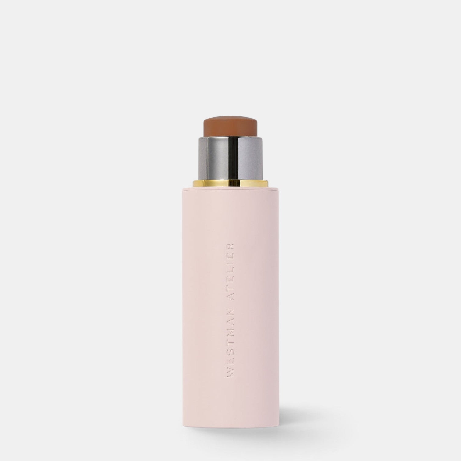 Shop Rescue Spa Westman Atelier Vital Skin Foundation Stick in a pale pink cylindrical tube with a cream formula.